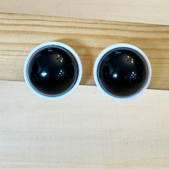 Vintage Jewelry - Vintage Retro Earrings Geometric Clip On Earrings 1980s Glow Acrylic